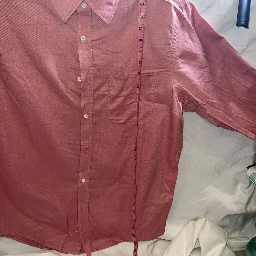 Banana Republic Shirt Men large relaxed Salmon Pink Button Down Preppy 95‎